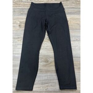 Fabletics Powerhold Black High Waist Capri Leggings Athletic Workout Women's Med